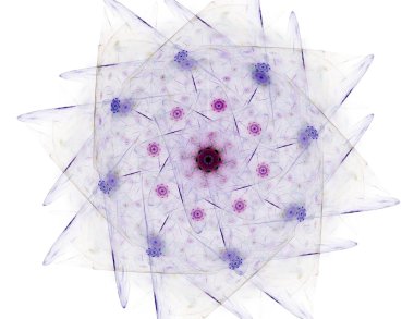 renkli fraktal Yüzükler, dijital sanat