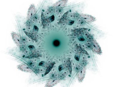 Parlak renkli fraktal alanı, yaratıcı grafik tasarım için dijital sanat 