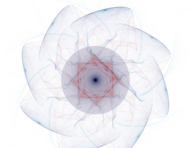 Temel parçacıklar serisi. Nükleer fizik ve grafik tasarımı konularında soyut fraktal formların etkileşimi.