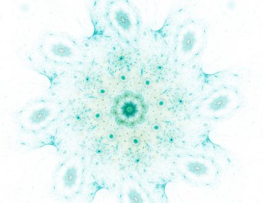 Temel parçacıklar serisi. Nükleer fizik ve grafik tasarımı konularında soyut fraktal formların etkileşimi.