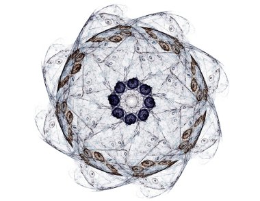 Soyut fraktal desen ve şekiller. Fraktal doku parmak izi.