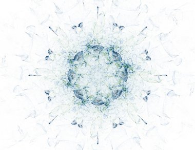 Bilim, teknoloji ve tasarım konularında fraktal radyal desen