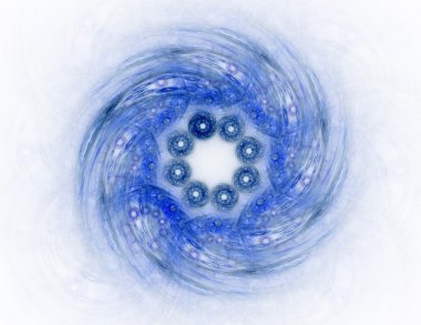 Bilim, teknoloji ve tasarım konularında fraktal radyal desen