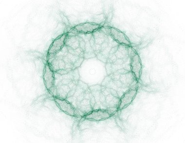 Konuyla ilgili soyut fraktal formlar grafik tasarım ve nükleer fizik bilim parçacıkların. Geometri kutsal fütüristik kuantum dijital hologram doku geliştirme dalga gerçeküstü tasarım.