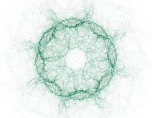 Partículas de formas fractais abstratas sobre o tema da ciência da física nuclear e design gráfico. Geometria sagrada futurista quantum digital holograma textura no desenvolvimento onda design surreal . — Fotografia de Stock