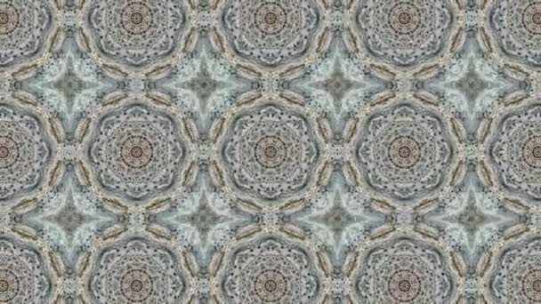Mosaic fractal geometric kaleidoscopic — Stock Video