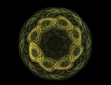 Uzay serisi geometrisini. Görsel olarak çekici zemin kavramsal Izgaralar eğrileri ve fraktal öğeleri öğesi olarak uygun yapılmış 