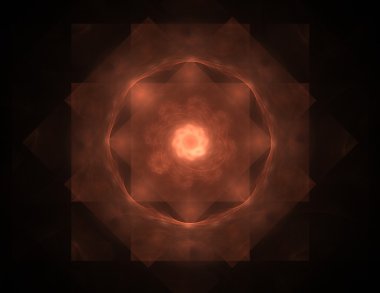 renkli fraktal Yüzükler, dijital sanat