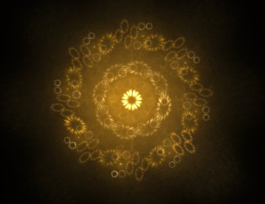 Altın yıldız tozu daire glittering resmi