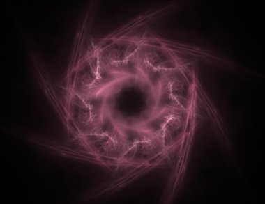 Bilim, teknoloji ve tasarım konularında fraktal radyal desen