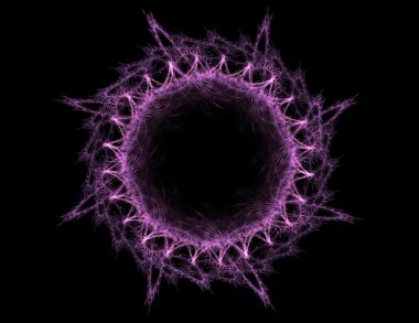 renkli fraktal Yüzükler, dijital sanat