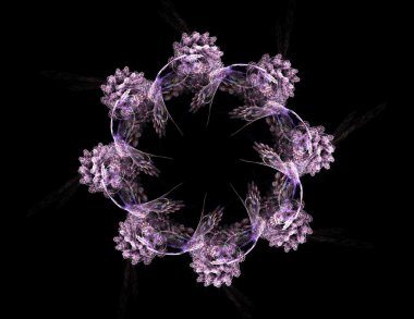 dantelli renkli clockwork desen, dijital fractal sanat tasarım