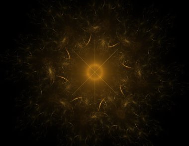 Parlak renkli fraktal alanı, yaratıcı grafik tasarım için dijital sanat 