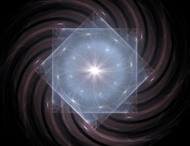 Parlak renkli fraktal alanı, yaratıcı grafik tasarım için dijital sanat 