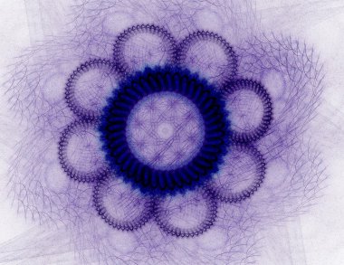 renkli fraktal Yüzükler, dijital sanat