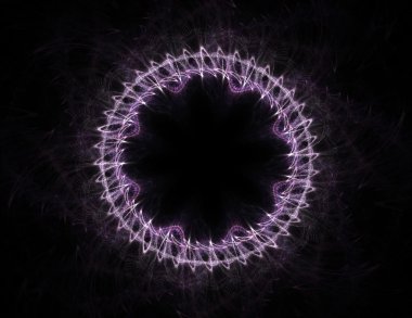 renkli fraktal Yüzükler, dijital sanat