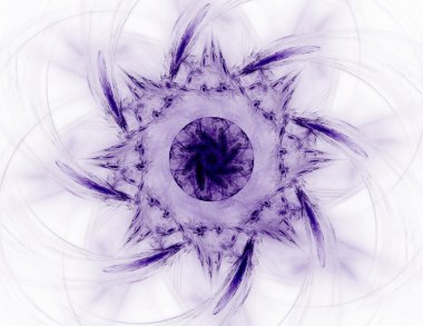 Temel parçacıklar serisi. Nükleer fizik ve grafik tasarımı konularında soyut fraktal formların etkileşimi.