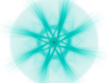 Temel parçacıklar serisi. Nükleer fizik ve grafik tasarımı konularında soyut fraktal formların etkileşimi.