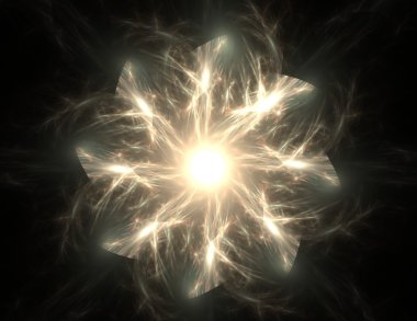 Bilim, teknoloji ve tasarım konularında fraktal radyal desen