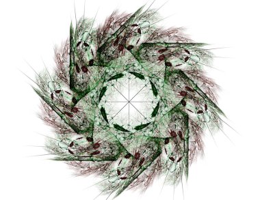 dantelli renkli clockwork desen, dijital fractal sanat tasarım