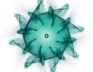 renkli fraktal Yüzükler, dijital sanat