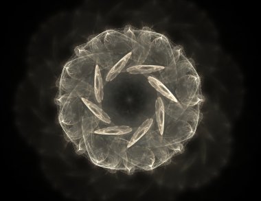 Uzay serisi geometrisini. Görsel olarak çekici zemin kavramsal Izgaralar eğrileri ve fraktal öğeleri öğesi olarak uygun yapılmış 