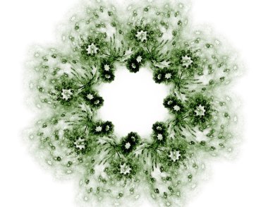 Bilim, teknoloji ve tasarım konularında fraktal radyal desen