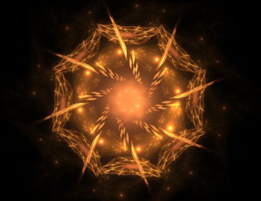 dantelli renkli clockwork desen, dijital fractal sanat tasarım