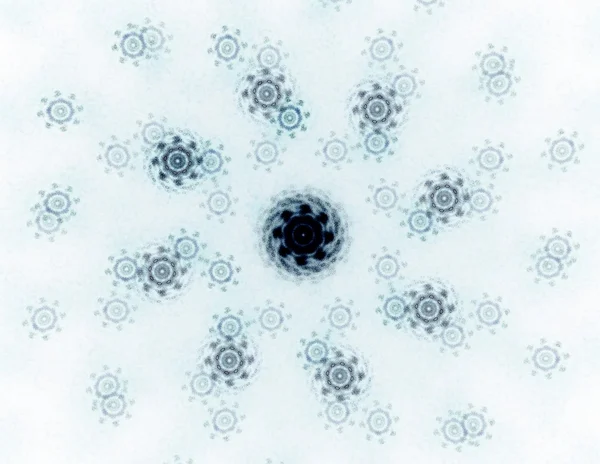 Serie di particelle elementari. interazione di forme frattali astratte sul tema della fisica nucleare e della progettazione grafica. — Foto Stock