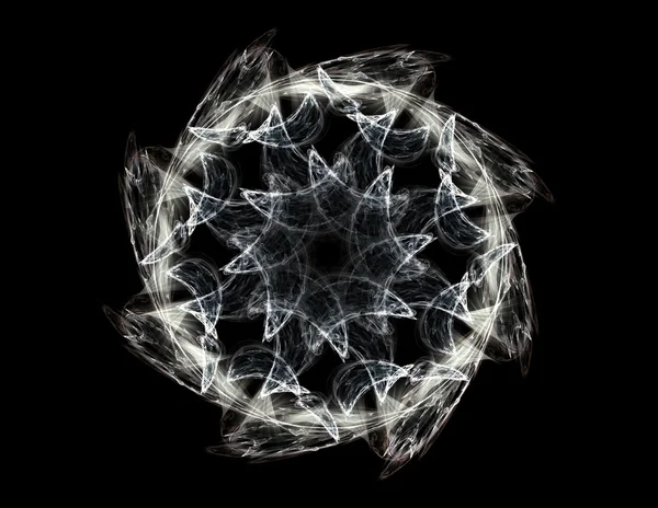 Serie de partículas elementales. interacción de formas fractales abstractas sobre el tema de la física nuclear y el diseño gráfico. —  Fotos de Stock