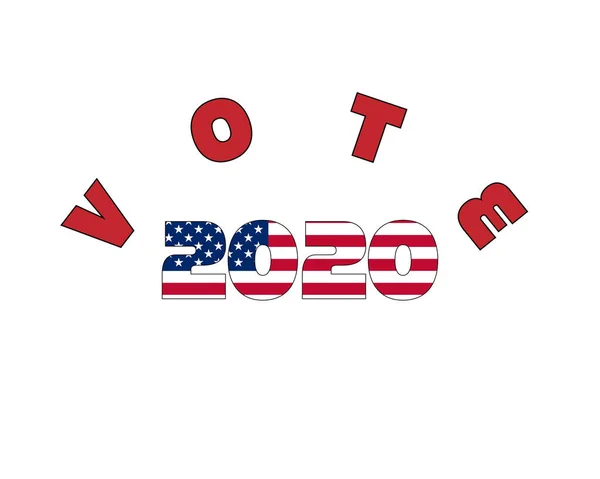 Usa Voting Design Concept Badge Style Tick National Colors — стоковий вектор