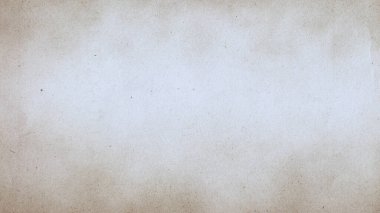 Eski kahverengi kağıt parşömen arka plan tasarımı. Üzüntülü vintage lekeler, mürekkep lekeleri ve solmuş eski püskü bir merkez. Zarif antika bej rengi.