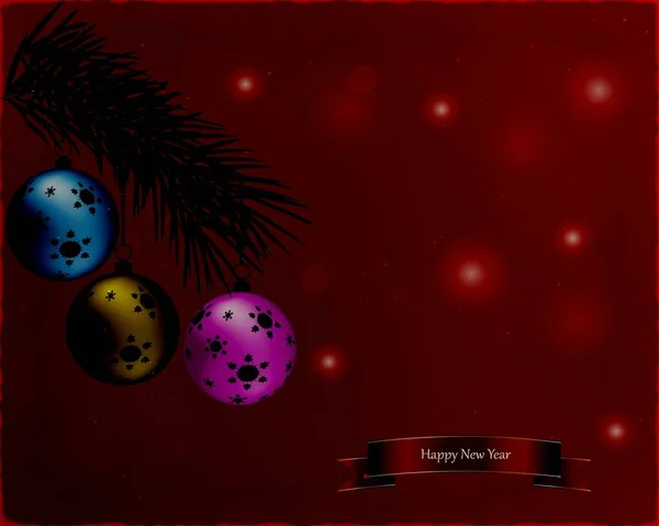 Closeup Christmas Ball Christmas Tree — Stock Photo, Image