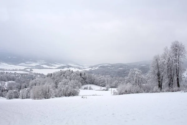 Vinterlandskap Bergen — Stockfoto