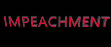 ABD siyasetinin 3D illüstrasyon konsepti, iddianame 3 boyutlu harflerle gösteriliyor.