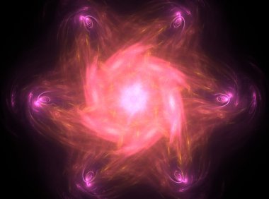 Bilim, teknoloji ve tasarım konularında fraktal radyal desen 