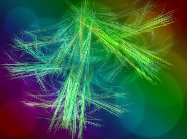 Зеленый фрактальный блеск, цифровые произведения искусства — стоковое фото
