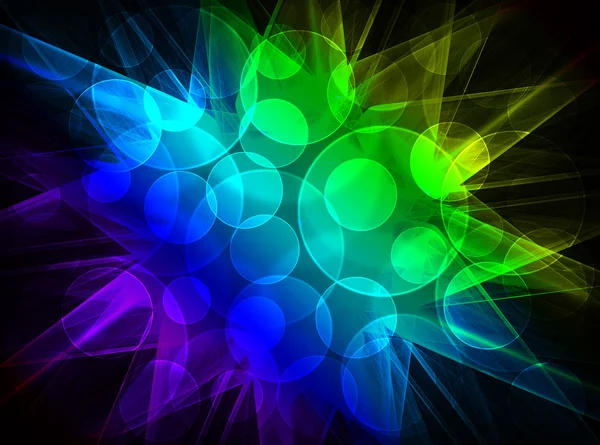 Colorful fractal shine, digital artwork — Stock Photo, Image