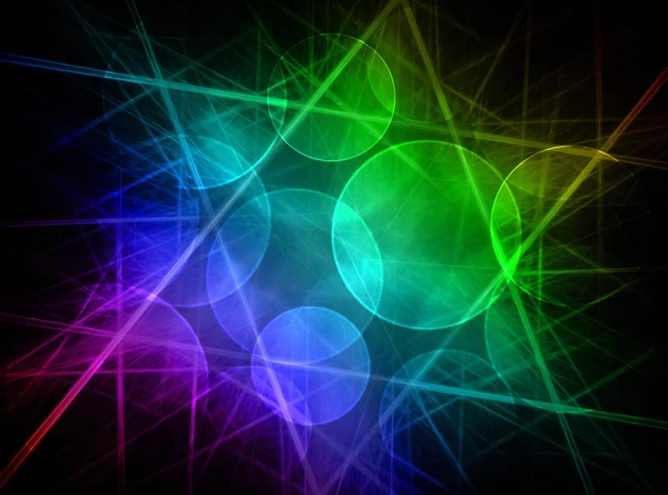 Kleurrijke fractal driehoek, digitale kunst — Stockfoto