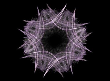 Bilim, teknoloji ve tasarım konularında fraktal radyal desen 