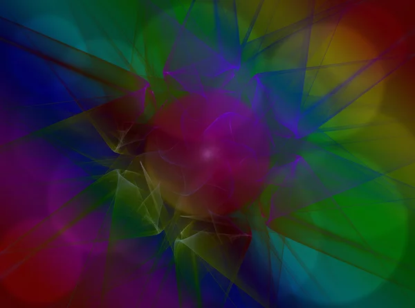 Colorful fractal shine, digital artwork — Stock Photo, Image