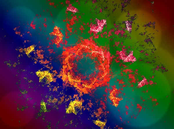 Abstract fractal wreckage, digital artwork — Stock Photo, Image