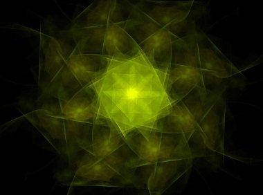 Bilim, teknoloji ve tasarım konularında fraktal radyal desen 