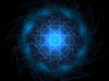 Bilim, teknoloji ve tasarım konularında fraktal radyal desen 