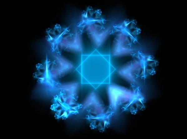 Patrón radial fractal sobre el tema de la ciencia, tecnología y diseño — Foto de Stock