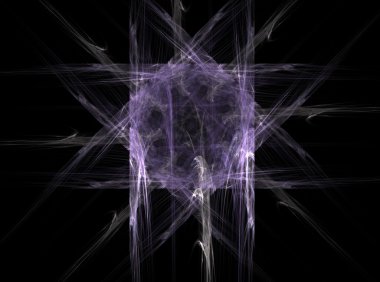 Bilim, teknoloji ve tasarım konularında fraktal radyal desen 