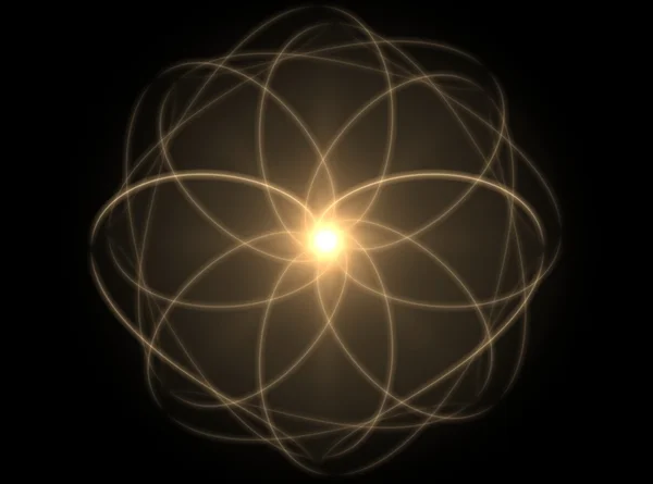 Bilim, teknoloji ve tasarım konularında fraktal radyal desen 