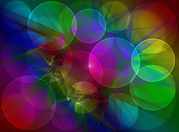 Colorful fractal shine, digital artwork — Stock Photo, Image