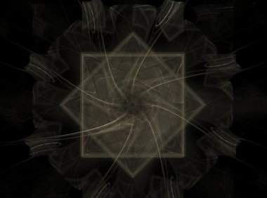 siyah arka plan üzerinde parıldıyor ile pembe soyut çiçek, fraktal resme bakın benim portföy daha fazla fraktal çiçeklenir