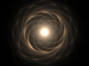 parlak altın fraktal clockwork, yaratıcı grafik tasarım için dijital sanat